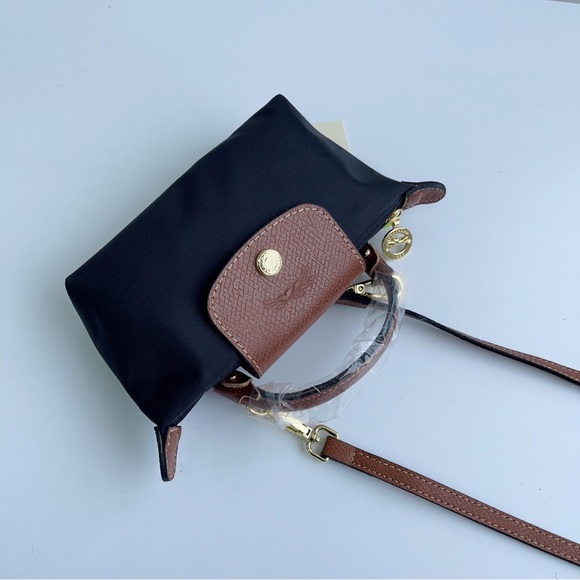 🍬longchamp Black and Brown Mini Bag - Picture 3 of 9